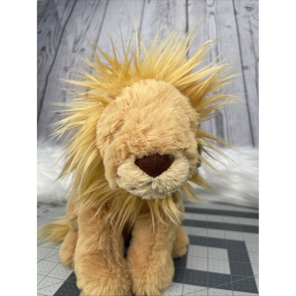 Jellycat Leonardo Lion Tan Brown Long Tail Soft Plush Stuffed Animal Toy 10in - Picture 2 of 6